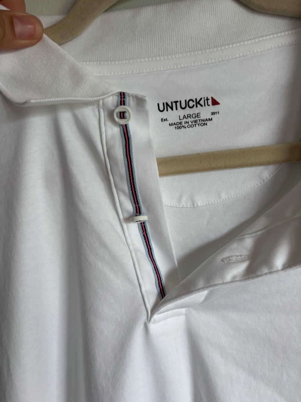 UNTUCKit Men's White Performance Polo - Picture 5 of 8